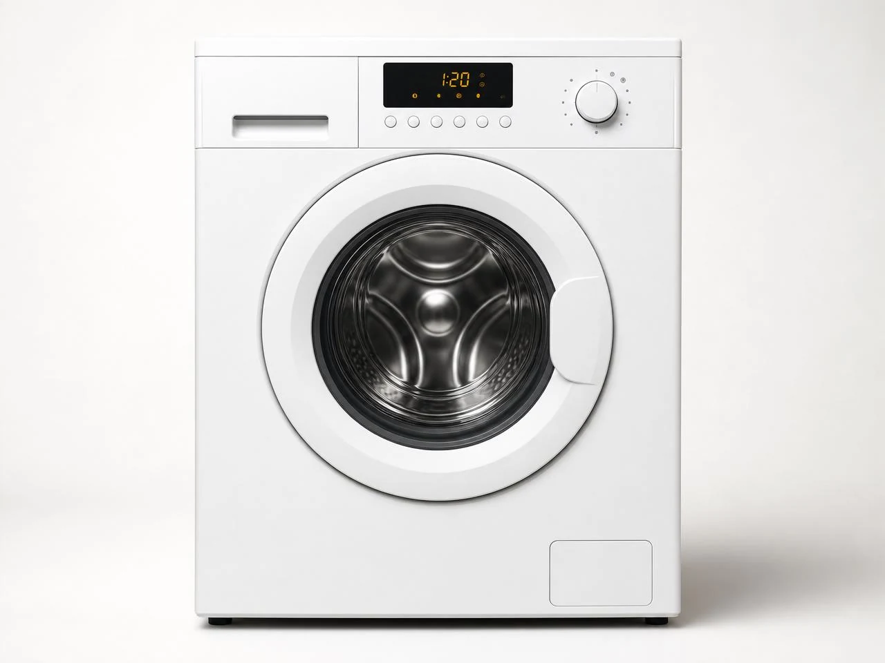 Machine à laver hublot blanche disponible chez Sella Bazar à Conakry